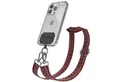 EAZY CASE Handykette Universal für alle Smartphones Boho/Wave/Leo Style, Universal Handykette mit abnehmbaren Band zwei Karabiner Rot Braun