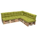 POKAR Palettenkissen mit schöner Steppung Auflage Palettensofa, Größe:8er Set, Farbe:Limette