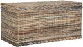 Krines Home Truhe Große Rattantruhe MAX Wäschetruhe mit Deckel Natur Rattan Truhe, Aufbewahrung XXL 115x55x55cm