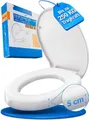 Lobenswerk Toilettensitzerhöhung Toilettendeckel mit Toilettensitzerhöhung [5 cm], für Senioren, Urea-Duroplast mit 250KG Tragkraft