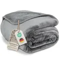 Gräfenstayn® Kuscheldecke Cashmere-Feeling - super weich & flauschig - Dicke & warme Fleecedecke - kuschelige Sofadecke, Wohndecke & Tagesdecke - Überwurf Decke Sofa, Couch (Hellgrau, 150x200 cm)