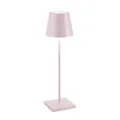 Zafferano, Poldina Pro Lampe, Kabellose, Wiederaufladbare Tischlampe mit Touch Control, Auch für den Außenbereich Geeignet, Dimmer, 2200-3000 K, Höhe 38 cm, Farbe Rosa