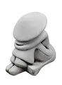 gartendekoparadies.de Statue eines Chinesischen Bauers, Steinfigur, Grau, Frostsicher aus Steinguss für Außenbereich, H. 29 cm, 13 kg