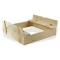 Garten Sandkasten Buddelkiste mit Bänken Bank Sandkiste aus Holz mit Deckel