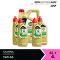 Castrol Power 1 4T 15W-50 Motorrad Motoröl API SN JASO MA-2 4+4 Liter = 8 Liter