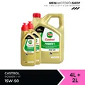 Castrol Power 1 4T 15W-50 Motorrad Motoröl API SN JASO MA-2 4+2 Liter = 6 Liter