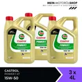 Castrol Power 1 4T 15W-50 Motorrad Motoröl API SN JASO MA-2 3x4 Liter = 12 Liter