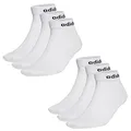adidas NC Ankle Sneaker/Quarter Socken Unisex Kurzsocke Knöchellang 6 Paar, Farbe:Weiss, Socken & Strümpfe:46-48