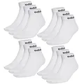 adidas NC Ankle Sneaker/Quarter Socken Unisex Kurzsocke Knöchellang 12 Paar, Farbe:Weiss, Socken & Strümpfe:46-48