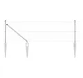 vidaXL Gartenzaun Zaun mit Pfosten Silber 0,8 x 25 m Stahl, (1-St)