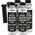 TECPO Diesel Injektor Reiniger, 4x 300ml Additiv -Einspritzdüsen Additiv mit Ester Solution Direct Injection Speed Cleaner