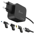 j5create JUP1565DCE3A-EN - Netzteil - GaN, mit 3 DC-Anschlusstypen - 67 Watt - 3.3 A - PD 3.0, PD 2.0 (24 pin USB-C)