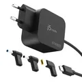 j5create JUP1565DCE3A-EN GaN-PD-USB-C®-Mini-Ladegerät mit 67 Watt und 3 EU ~D~