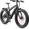 Telefunken E-Bike FM350 26 Zoll Fatbike mit 8 Gang Kettenschaltung - Hinterradmotor 250W /16Ah / 36V Lithium-Ionen-Akku