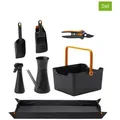 Fiskars 8tlg. Gartenwerkzeug-Set "Plant Care" in Schwarz