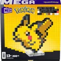 MEGA Pokémon Pikachu Bauset, Gelenkfigur, Retro Pixeloptik Figurine