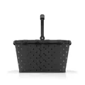 reisenthel carrybag frame glossy dots black – Stabiler Einkaufskorb mit viel Stauraum und praktischer Innentasche – Elegantes und wasserabweisendes Design