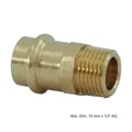 Viega Sanpress Übergangsstück mit AG, aus Rotguss, Modell 2211, 22 mm x 3/4"
