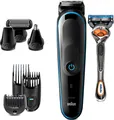Braun MGK5280 Mäher 9-in-1 - Trimmer Haar und Bartschneider Körper Schwarz / Blau (46,01 )
