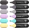 Schneider Job 150 Textmarker (mit Keilspitze für zwei Strichstärken, ausgezeichnet mit Der blaue Engel) Grau, Türkis, Flieder, Vanille
