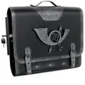 Briefkasten-Versandshop Wandbriefkasten Briefkasten alter Ranzen Posthorn Antik-Look Design Schultasche Wandbr, Öffnung Links silberfarben Öffnung Links