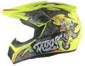 Kinder Crosshelm Mejia – Motorradhelm für Kinder, ABS-Schale, robuster Kinderhelm für Downhill, Quad und Motocross, Mattgelb, Größe XL, 59 – 61 cm