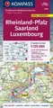 KOMPASS Großraum-Radtourenkarte 3709 Rheinland-Pfalz, Saarland, Luxembourg, 1...