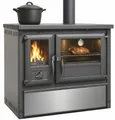 TRGO Festbrennstoffherd Küchenofen Modell Forno - Edelstahl, 6 kW