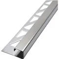 Dalsys Fliesenschiene Edelstahl Gebürstet 2,5m x 12,5mm Eckprofil Quadrat