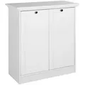 Carryhome Kommode, Weiß, Metall, 2 Fächer, 80x90x35 cm, Beimöbel erhältlich, Wohnzimmer, Kommoden & Sideboards, Kommoden