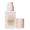 Makeup Revolution, Skin Silk Serum Foundation, Light to Medium Coverage, Contains Hyaluronic Acid, F6, 23ml