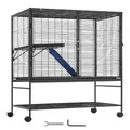 Uimoso 2-stöckiger Kleintierkäfig mit Tablett und Rampe 92x58x100cm