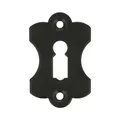 MS Beschläge Schlossrosette Türrosette Antik Optik Möbelrosette Schwarz matt Stahl Schlüsselrosette Zylinderrosette Schlüsselschild Rosette (Buntbart)