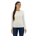 Gant Damen Stretch Cotton Cable V-Neck Pullover, Eierschalenweiß, XS EU