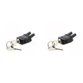 Racktime 17009 Klickfix Schloss "Secureit" für System Adapter, schwarz (2er Pack