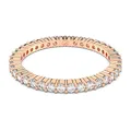 Swarovski Matrix Vittore Ring, Weißer und Rosé Vergoldeter Damenring mit Strahlenden Swarovski Kristallen