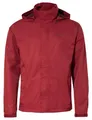 VAUDE Escape Light Regenjacke Herren wasserdicht – Leichte 2-Lagen Jacke mit verstaubarer Kapuze, winddicht und atmungsaktiv - carmine, L