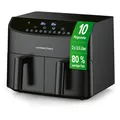 GOURMETmaxx Heißluft Fritteuse Twin Dual Airfryer Doppel Fritöse 2x 3,5L 2400W