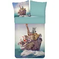 ESPiCO Bettwäsche Trendy Bedding Arche Noah Löwe Tiger Giraffe Pferd Vögel Känguru Leopard Renforcé, Größe:135 cm x 200 cm