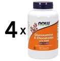 4 x NOW Foods Glucosamine & Chondroitin with MSM - 180 caps (236,10 EUR/kg)