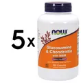 5 x NOW Foods Glucosamine & Chondroitin with MSM - 180 caps (233,32 EUR/kg)