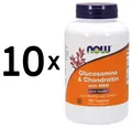 10 x NOW Foods Glucosamine & Chondroitin with MSM - 180 caps (222,22 EUR/kg)