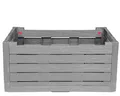 Ondis24 edle und hochwertige Klappbox Faltbox Einkaufskorb Florida 50 Liter extrem stabil (grau)