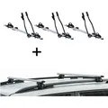 3x Fahrradträger SAGITTAR + Relingträger CRV135 kompatibel mit Volvo XC90 ab 02
