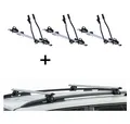 3x Fahrradträger SAGITTAR+Relingträger CRV135 für für Volvo XC90 ab 02