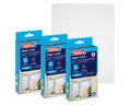tesa Fliegengitter-Gewebe Klett Fliegengitter für Fenster - Insektenschutz - 130x150 cm, (Packung, 3-St., Fliegennetz, Klettband), mit Klettband, zuschneidbar - Mückenschutz ohne Bohren