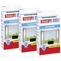 3 X Tesa Insect Stop Standard Fliegengitter Für Fenster Im 3er Pack - Insektenschutz Zuschneidbar - Mückenschutz Ohne Bohren - 3 X Fliegen Netz Weiß - 130 Cm X 150 Cm