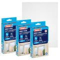tesa INSECT STOP Klett Fliegengitter für Fenster - Insektenschutz mit Klettband, zuschneidbar - Mückenschutz ohne Bohren - 3 x Fliegen Netz - 130 cm x 150 cm - Weiß