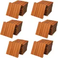 CASARIA® Holzfliesen FSC®-zertifiziertes Akazienholz 6m² Fliese 30x30cm Klicksystem zuschneidbar Terrassenfliese Balkon