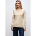 STREET ONE Langarmshirt Style Lanea mit U-Boot Ausschnitt beige 36 EU